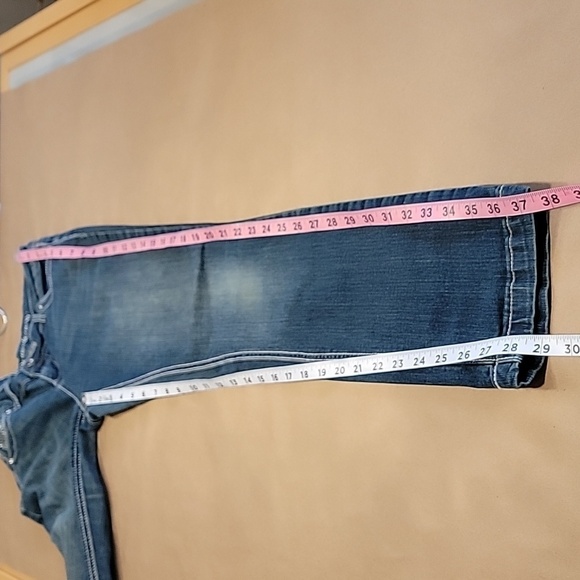 Natural Reflections Size 4 Bling Button Back Pocket Denim Blue Jeans - Picture 5 of 15